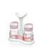 Homestyle Salt and Pepper Set Plastic with Stand White 2pcs
