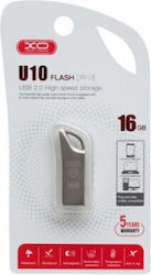 XO U10 16GB USB 2.0 Stick Silver