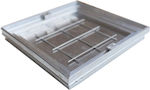 Aluminum manhole cover 60X60 cm filled 1.5 Ton