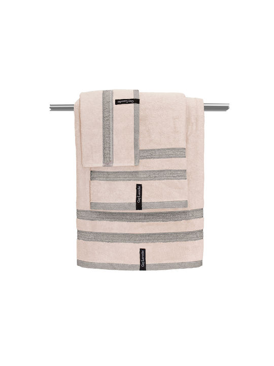 Guy Laroche 3pc Bath Towel Set Rania Pink Weigh...