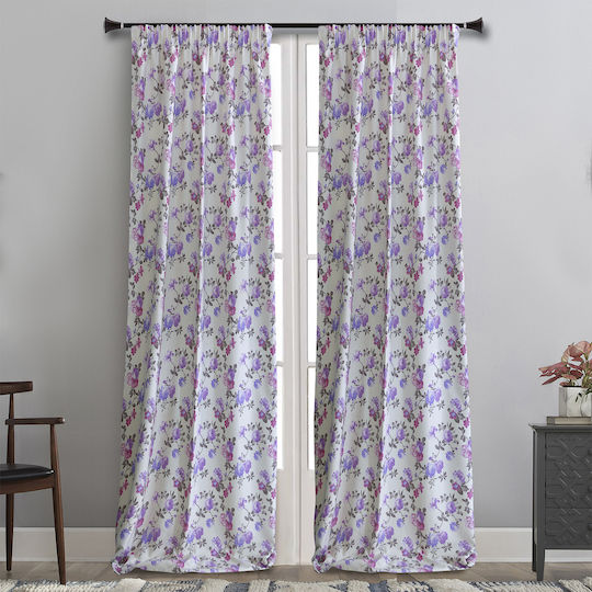 La Maison Blanche Curtain with Pencil Pleat Olympian 10 Purple 145x275cm