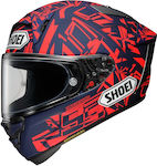 Shoei X-SPR Pro Full Face Helmet with Pinlock ECE 22.06 1450gr Marquez Dazzle TC-10 01SPRPMDTC10-S