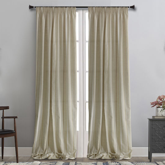 La Maison Blanche Curtain with Pencil Pleat 2468 101 Beige 145x290cm