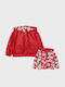 Kids' Casual Jacket Short Double Sided with Hood Red