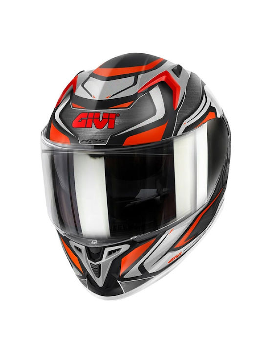 Givi H50.9 Atomic Full Face Helmet with Pinlock and Sun Visor Matt Black /Silver/ Red