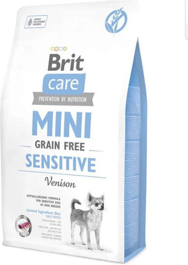 Brit Care Sensitive Mini 7kg Ξηρά Τροφή χωρίς Σιτηρά & Γλουτένη για Ενήλικους Σκύλους Μικρόσωμων Φυλών με Ελάφι