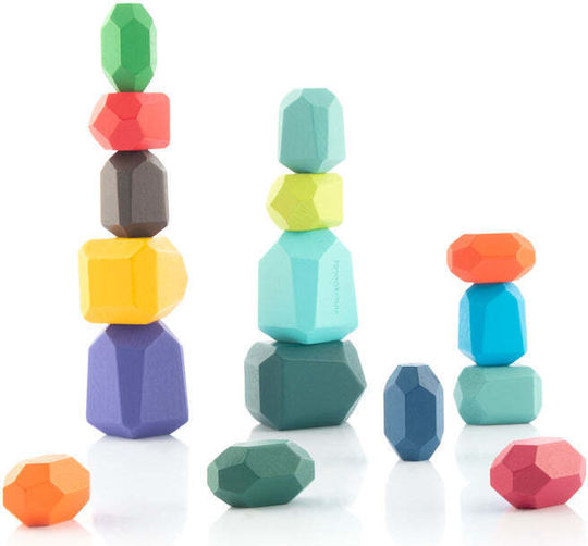 BS Toys Παιχνίδι Στοίβαξης Balancing Stones από Ξύλο για 36+ Μηνών