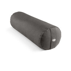 Lotus Crafts Bolster Restorative Възглавница за йога Кръгла възглавница в Сив цвят