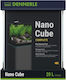 Dennerle Nano Cube Complete Fish Aquarium Capacity 20lt with Lighting and 25x25x30cm. Black