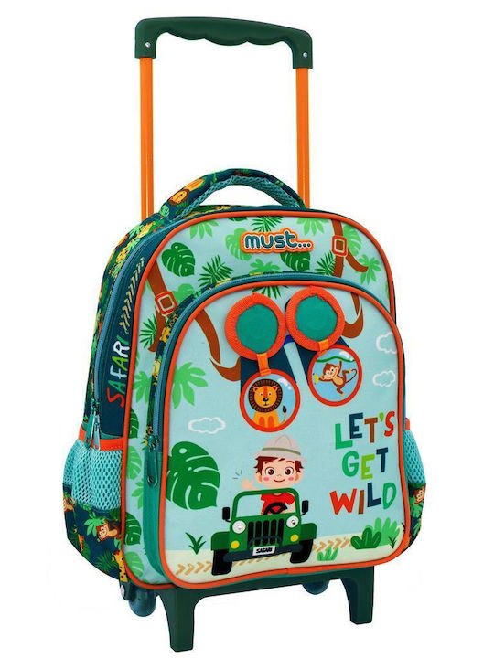 Must Safari School Bag Trolley Kindergarten in Green color