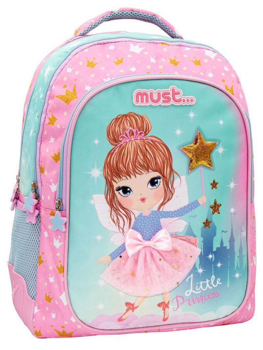 Must Little Princess with 3 Compartments School Bag Backpack Elementary, Elementary Multicolored