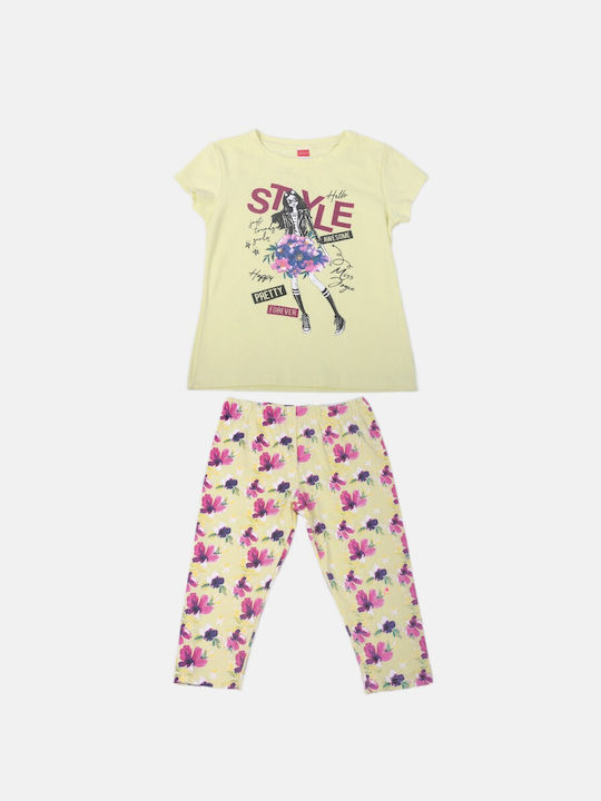 Joyce Kids Set with Leggings Winter 2pcs Yellow Awesome Style