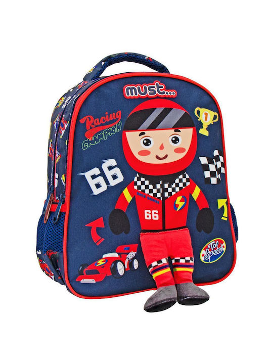 Must Racing Champion School Bag Backpack Kindergarten Multicolored