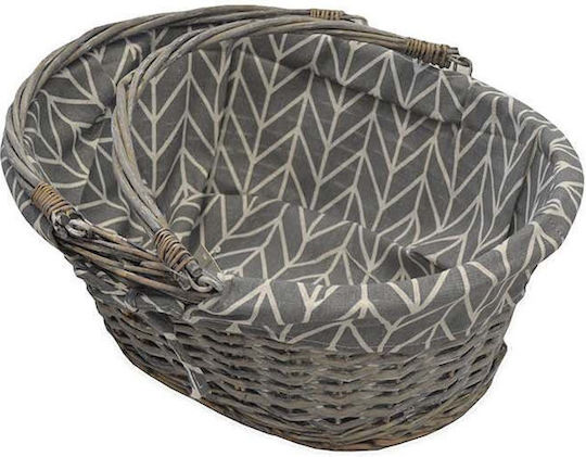 Sidirela Aufbewahrungskorb Bamboo Gray 44x33x30cm 1Stück