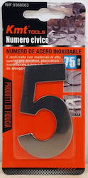 KMT Tools Πινακίδα με Αριθμό 5 σε Ασημί Χρώμα 7.5cm 9368063 KMT Tools Πινακίδα με Αριθμό 5 σε Ασημί Χρώμα 7.5cm 9368063