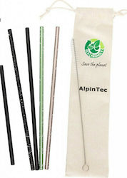 AlpinPro Металически Многоцветни Сламки с Четка