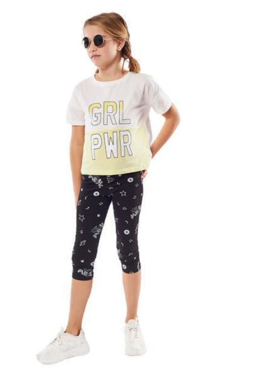 Εβίτα Kids Set with Leggings Summer 2pcs Yellow