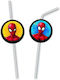 Procos Spiderman Καλαμάκια Χάρτινα Πολύχρωμα 4τμχ