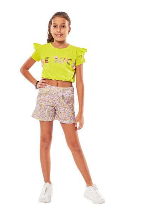 Εβίτα Kids Set with Shorts Summer 2pcs Green