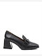 Wonders Leather Heel Black