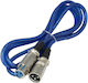 Tele XLR male to XLR female 0.5m Cable Blue (CR-145/0.5)