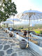 Professional Circular Wicker Umbrella Ecru F2xY2m
