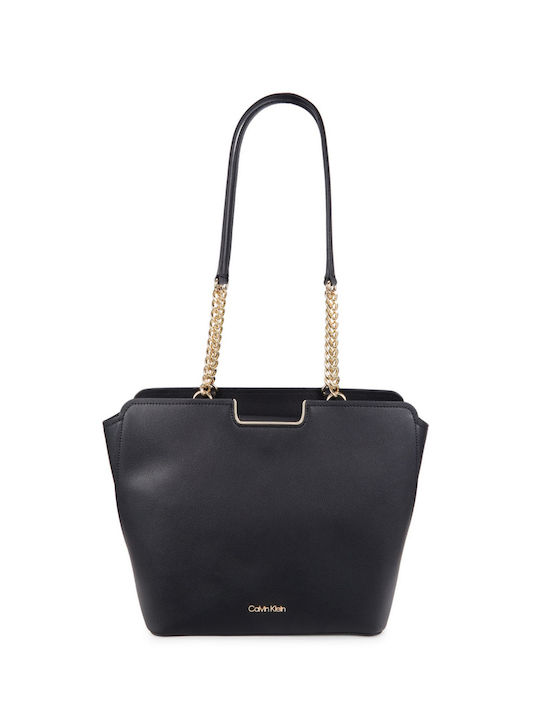 Calvin Klein Leather Women's Bag Shoulder Black