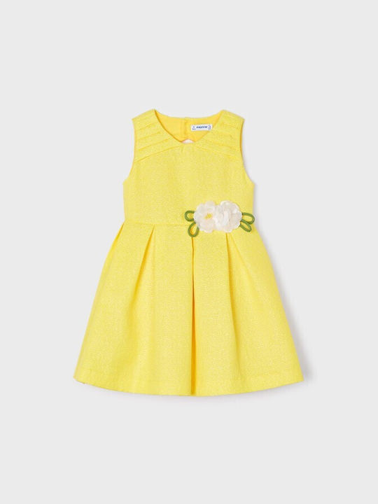 Mayoral Παιδικό Φόρεμα Αμάνικο Κίτρινο