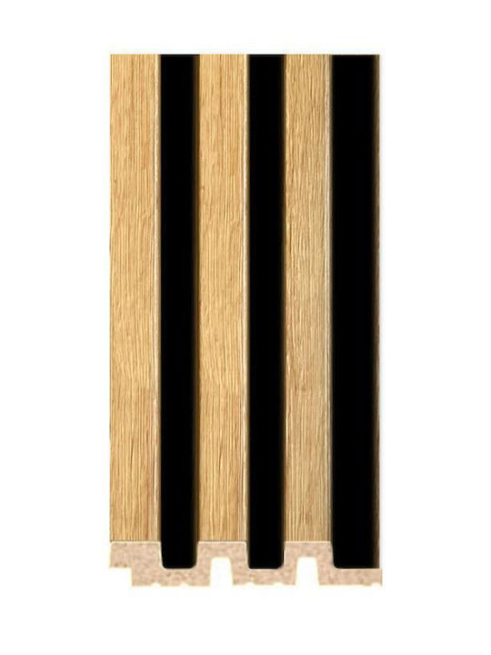 3D Стенен Панел Пяна с Лепило Nat.Oak/Black Чер...