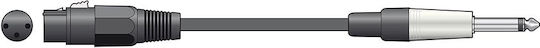 Citronic XF-M6J150BK XLR female to 6.3mm male 1.5m Cable (190.112UK)