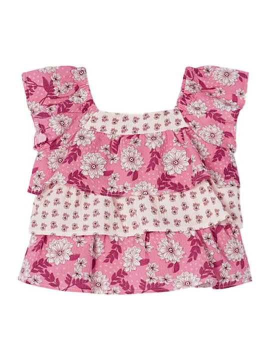 Kids' Crop Top Sleeveless Fuchsia