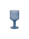 Fylliana Set of Glasses for White and Red Wine made of Glass Dark Blue Stemmed 260ml 6pcs