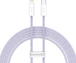 Baseus Dynamic 2 Geflochten USB-C zu Lightning Kabel 20W Lila 2m (CALD040305)