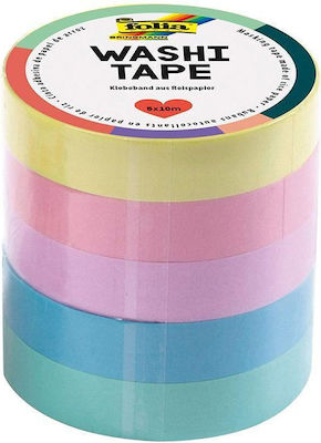 Folia Washi Adhesive Decoration Tape Παστέλ 5pcs Washi Tape 5pcs 26439