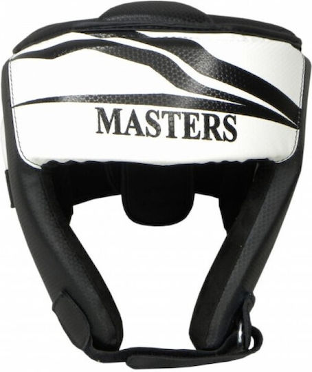 Sport Masters Adult Open Face Boxing Headgear Synthetic Leather White