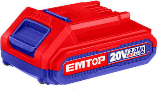 Emtop Werkzeugbatterie Lithium 20V mit Kapazität 2Ah