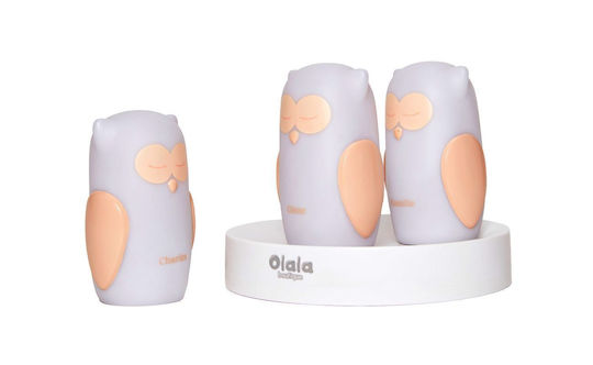 Olala Lumini LED Lampă decorativă pentru copii Owl Alb 6x5x10εκ.