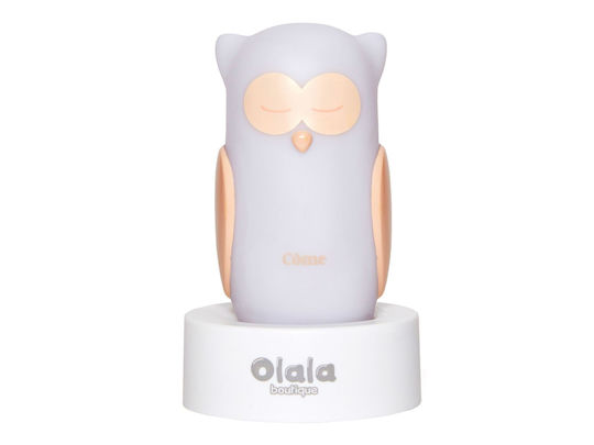 Olala Lumini LED Lampă decorativă pentru copii Owl Come Alb 6x5x10εκ.