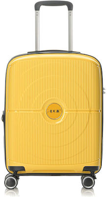 RCM 140 Cabin Travel Suitcase Hard Yellow with 4 Wheels Height 55cm