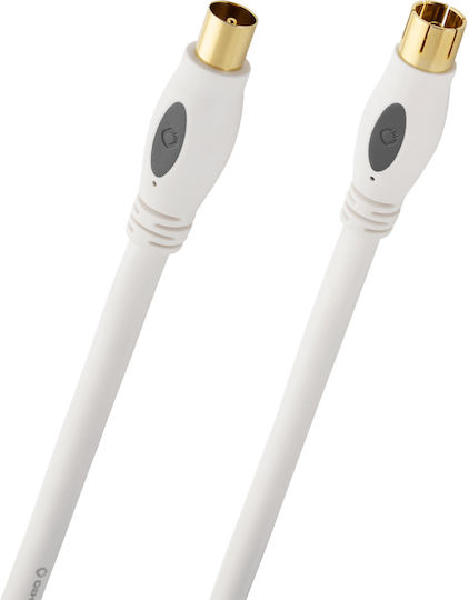 Oehlbach Καλώδιο Κεραίας Coax male - Coax female Λευκό 1.7m (D1C2810)