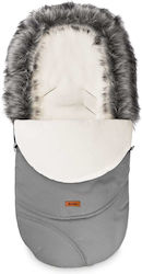 Sensillo Eskimo Universal Waterproof Stroller Footmuff with Fleece Lining 100x46cm Grey Polar