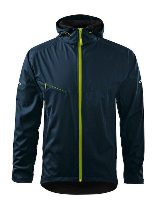 Χειμωνιάτικο Μπουφάν Softshell Αδιάβροχο και Αντιανεμικό Navy Μπλε