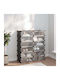Plastic Shoe Organizer with 12 Shelves Black 94.5x36.5x106cm