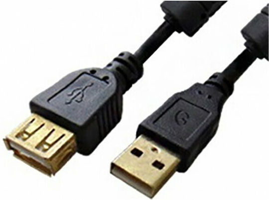 USB 2.0 Kabel USB-A-Stecker - USB-A-Buchse Schwarz 1.8m 04.001.0408