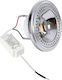 GloboStar Darko Round Metallic Ceiling Spot with Built-in LED and Natural White Light White 11.1x11.1cm
