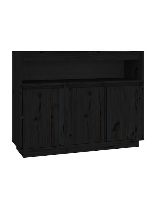 Wooden Buffet Black L104.5xW34xH80cm