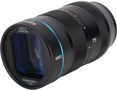 Sirui Crop Kameraobjektiv 75mm F/1.8 1.33x Anamorphic Standard-Zoom für Sony E Mount Black