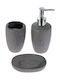 Viosarp Ceramic Bathroom Accessory Set Gray 3pcs