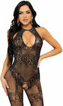 Leg Avenue Bodystocking Rhinestone Fishnet Black