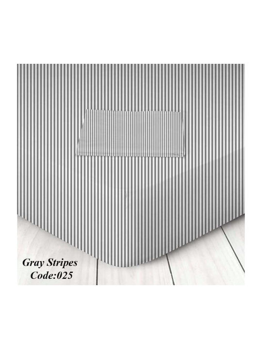 My Home Luxury Sheet Semi Double with Elastic 120x200cm. Gray